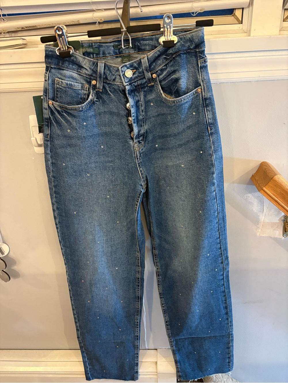 wild fable Medium Blue Embellished High-Rise Jeans
